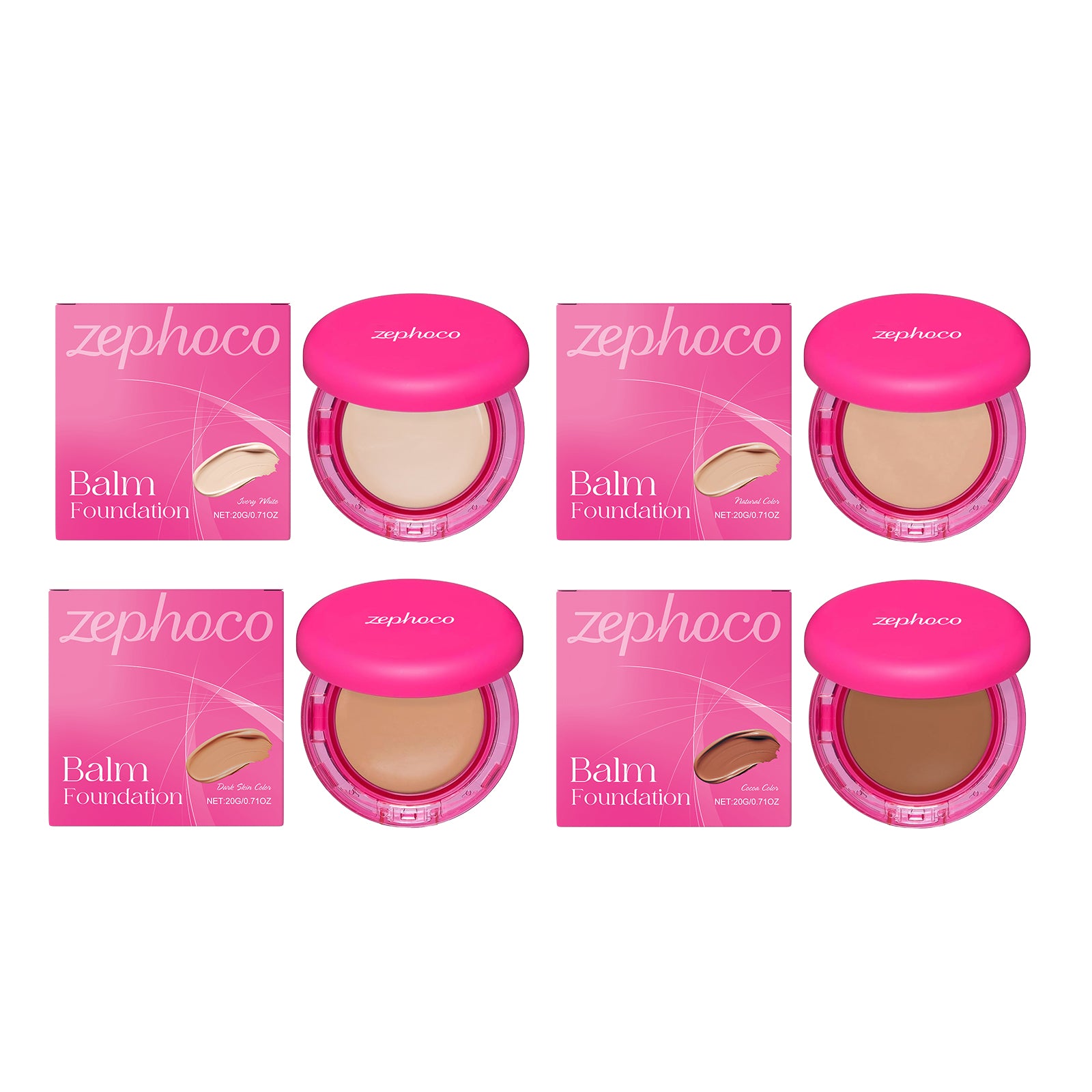 Eprolo Zephoco moisturizing foundation in light shade, concealer for oily and dry skin with a smooth, hydrating finish.
