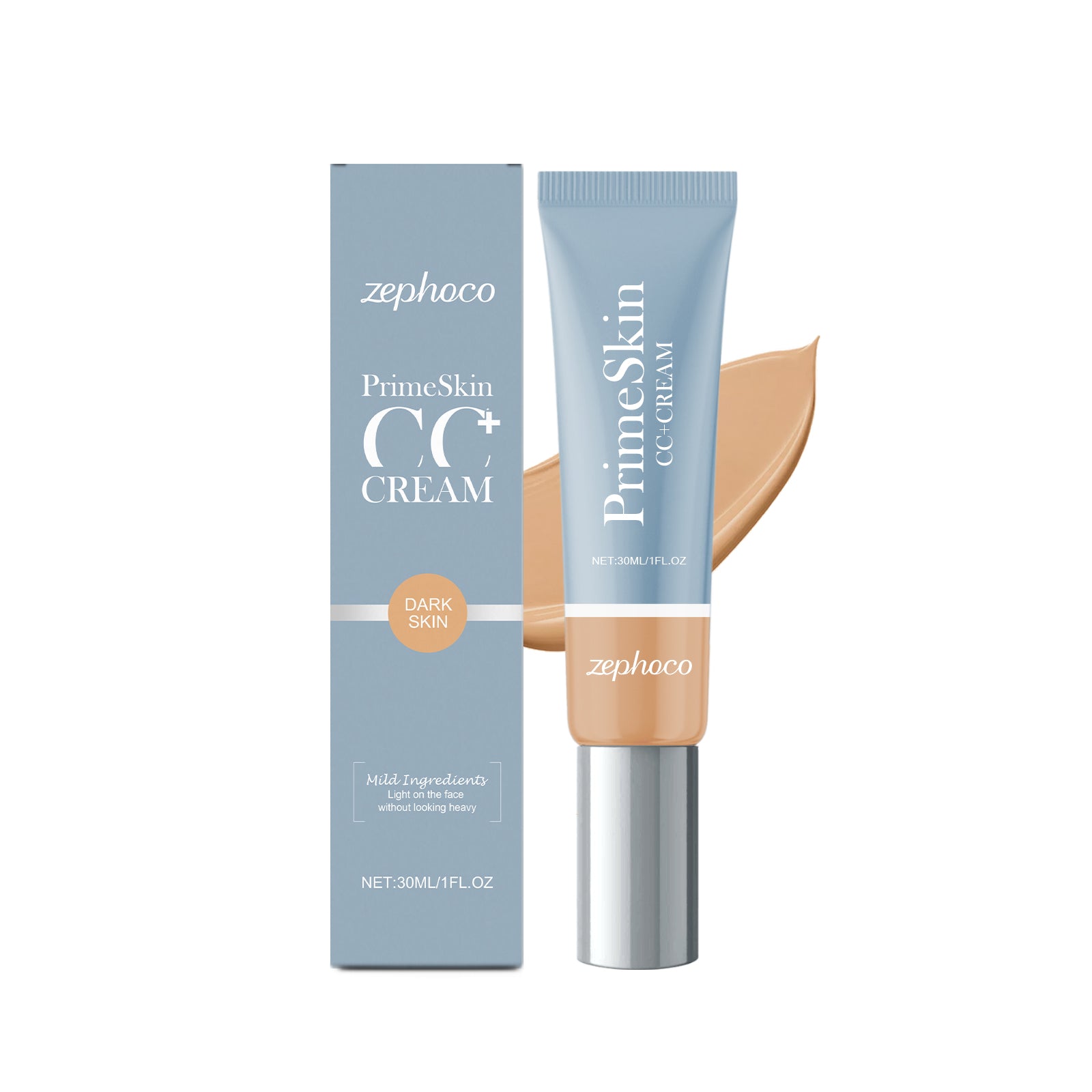 eprolo Zephoco Nourishing Light Liquid Foundation series with brightening, hydrating, lightweight non-stick powder for natural makeup.