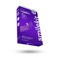 Purple teeth whitening strips in a small purple box by eprolo, showing the packaging and strips inside.