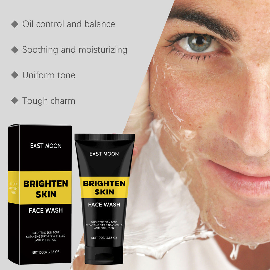 Eprolo East Moon Facial Cleanser for Men with gentle moisturizing foam, deep cleans skin without tightness