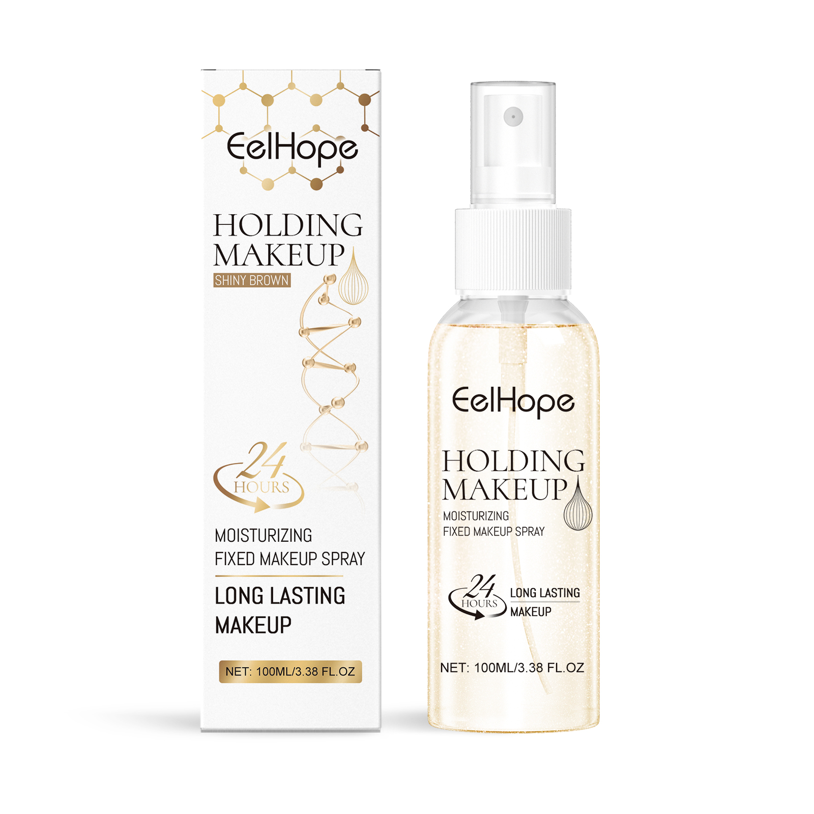 Eelhope setting spray by eprolo, clear hydrating mist for natural, long-lasting makeup refresh and setting.