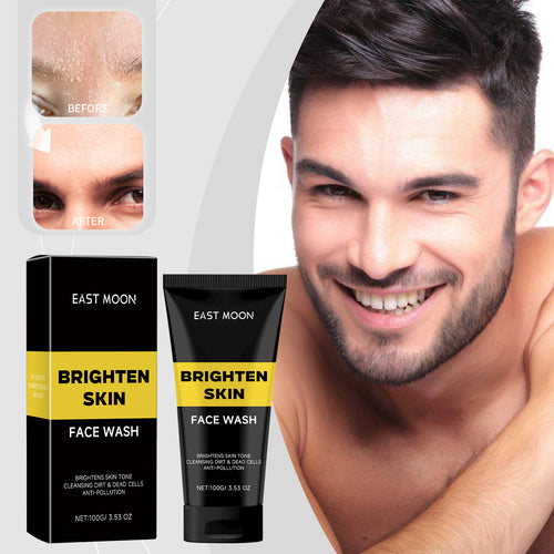 Eprolo East Moon facial cleanser for men, moisturizing foam with deep clean and gentle, non-tightening skincare.