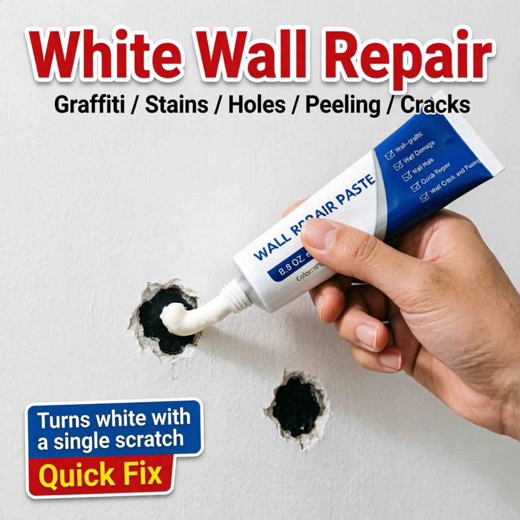Eprolo quick wall repair paste for white wall repair, showing a close-up of the smooth, ready-to-use white wall patch paste.