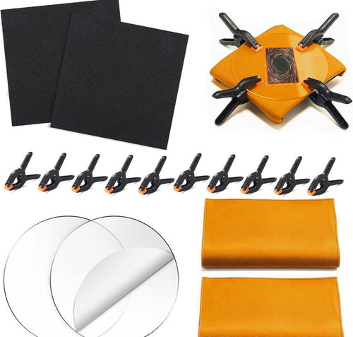 eprolo acrylic card flattener kit with precision tools for straightening warped or bent trading cards, essential card protection accessories