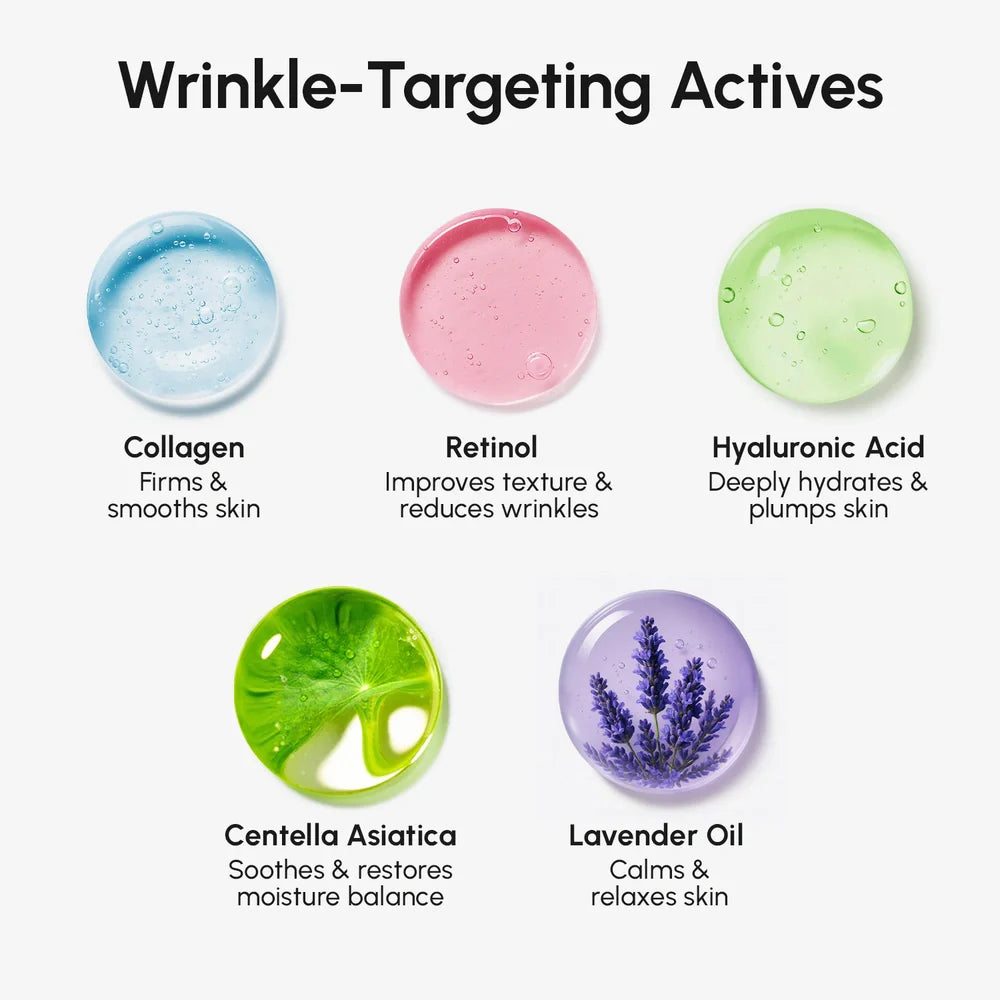 Maree anti-wrinkle forehead patches applied to smooth and reduce forehead lines on mature skin.