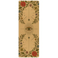 Yoloha Yoga Infinite Bloom Unity Pro cork yoga mat laid flat, showing textured surface for grip and natural cork material for yoga practice.