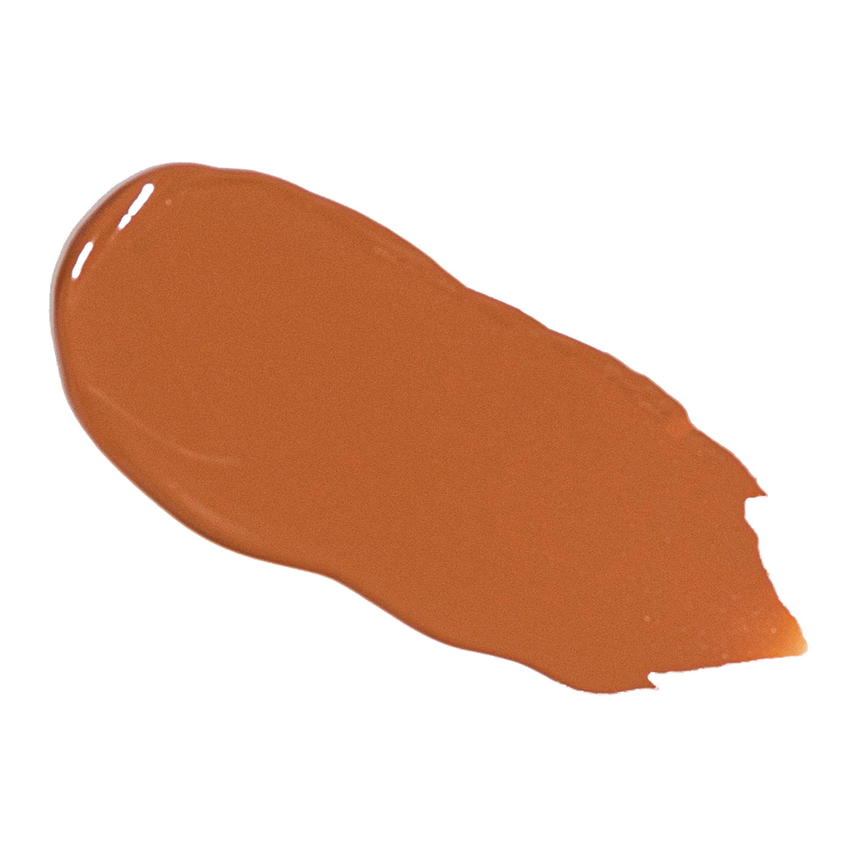 YENSA Super Serum Silk Foundation swatch in tan-golden shade, showcasing a radiant, hydrating makeup base with natural glow.