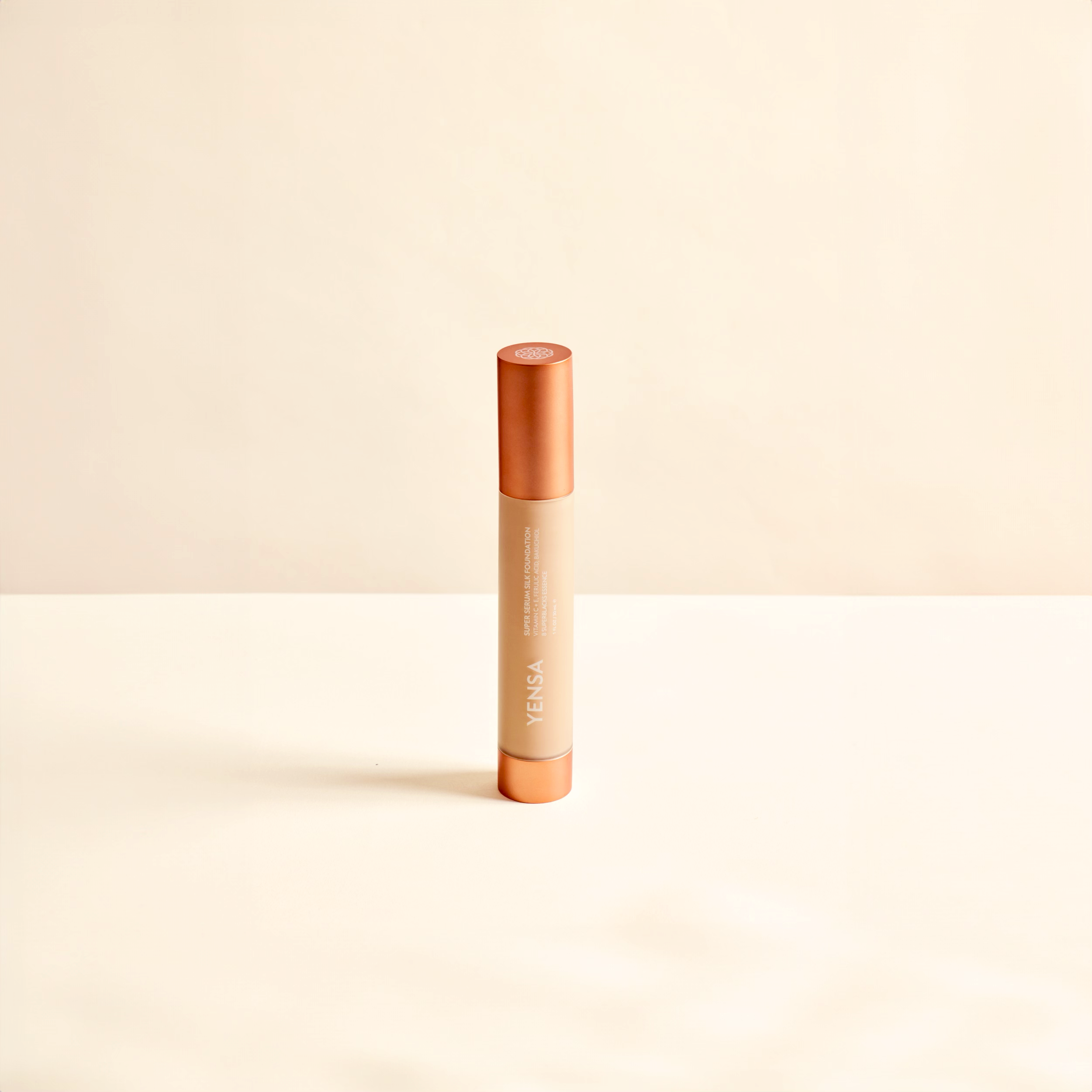 YENSA Super Serum Silk Foundation with hydrating peptides for natural glow and radiant, smooth skin.