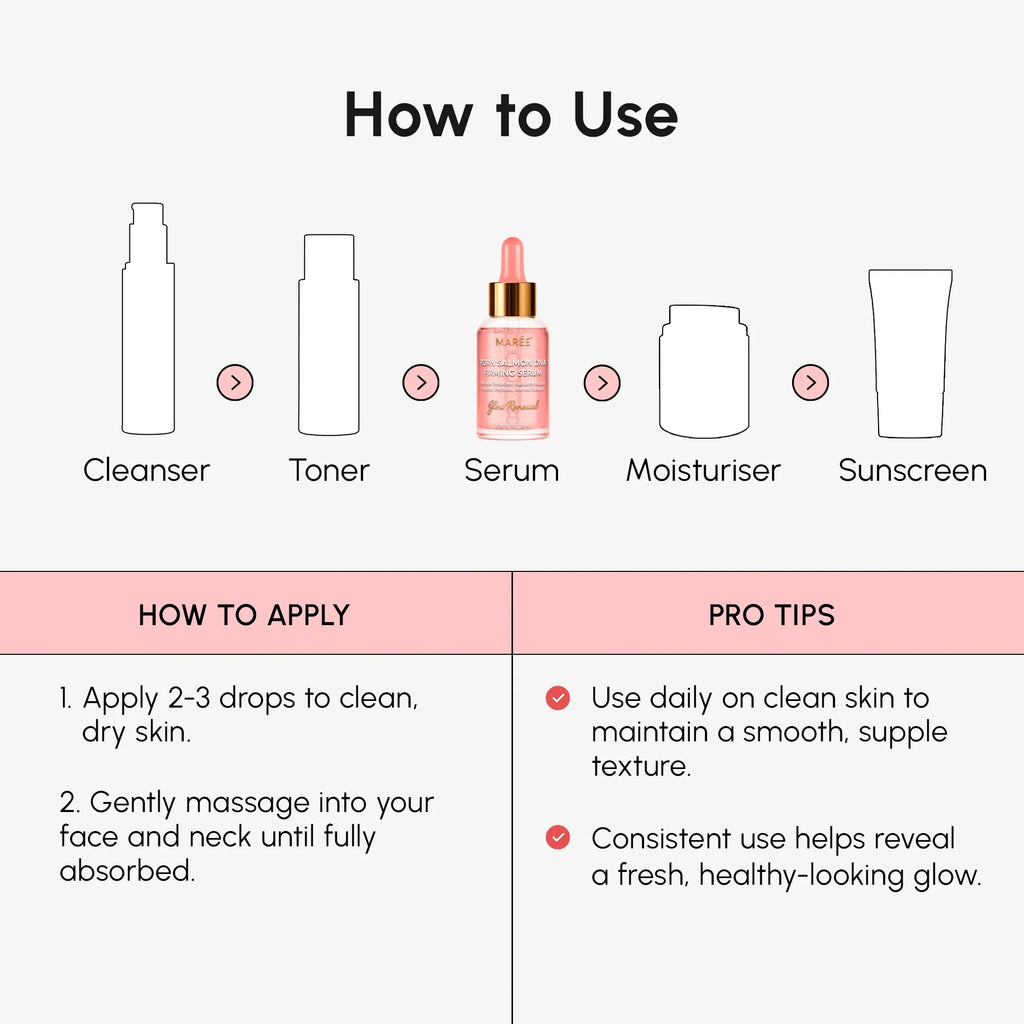 Maree Firming & Renewing PDRN Serum bottle showing the product label and packaging for revitalizing skincare.