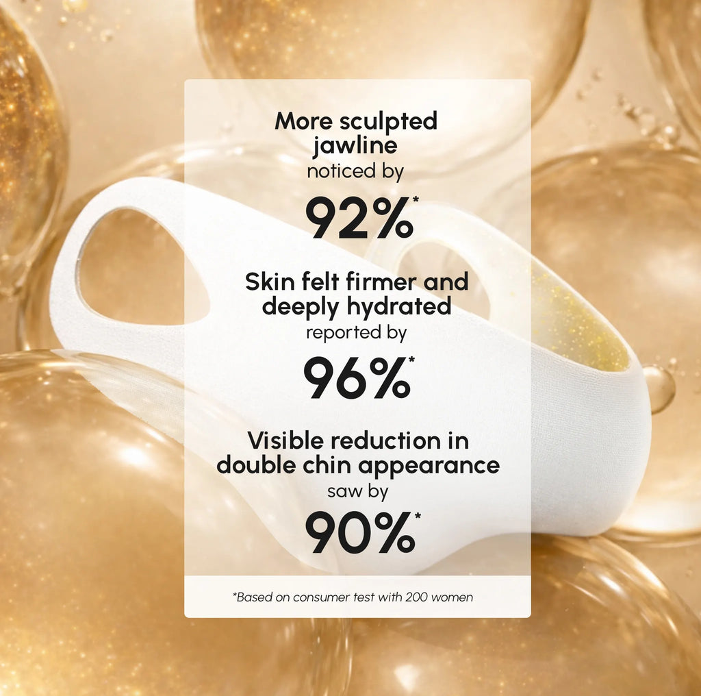 Maree 24K gold V-line lifting mask pack with six individual masks for facial contour and skin tightening.