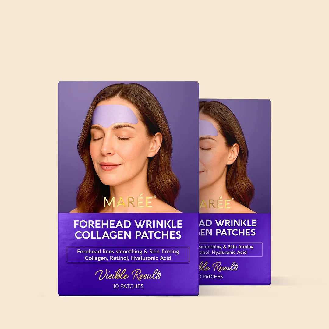 Maree anti-wrinkle forehead patches applied to smooth and reduce wrinkles on the forehead for youthful skin.